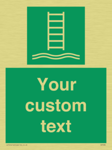 SA7286: Custom sign safe condition Embarkation ladder