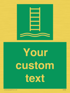 SA7286: Custom sign safe condition Embarkation ladder