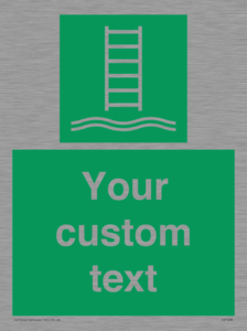 SA7286: Custom sign safe condition Embarkation ladder