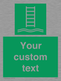 SA7286: Custom sign safe condition Embarkation ladder