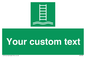 SA7286: Custom sign safe condition Embarkation ladder