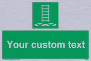 SA7286: Custom sign safe condition Embarkation ladder