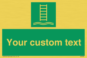 SA7286: Custom sign safe condition Embarkation ladder