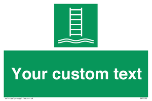 SA7286: Custom sign safe condition Embarkation ladder