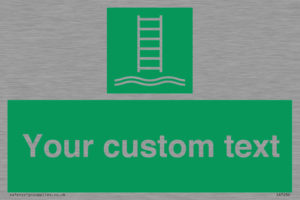 SA7286: Custom sign safe condition Embarkation ladder