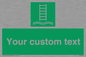 SA7286: Custom sign safe condition Embarkation ladder