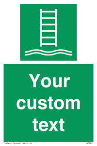 SA7286: Custom sign safe condition Embarkation ladder