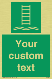 SA7286: Custom sign safe condition Embarkation ladder