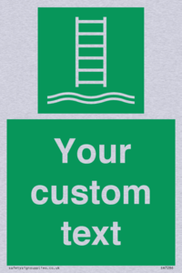 SA7286: Custom sign safe condition Embarkation ladder