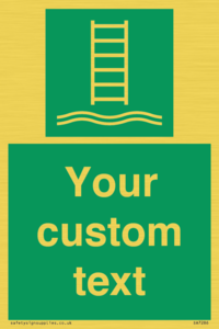 SA7286: Custom sign safe condition Embarkation ladder