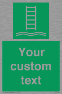 SA7286: Custom sign safe condition Embarkation ladder