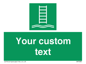 SA7286: Custom sign safe condition Embarkation ladder