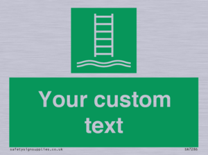 SA7286: Custom sign safe condition Embarkation ladder