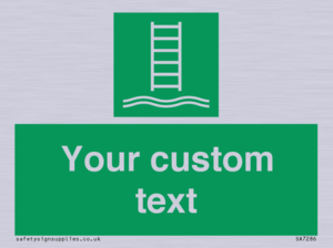SA7286: Custom sign safe condition Embarkation ladder