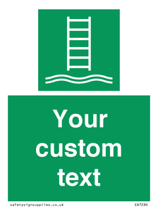 SA7286: Custom sign safe condition Embarkation ladder