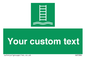 SA7286: Custom sign safe condition Embarkation ladder