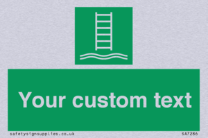 SA7286: Custom sign safe condition Embarkation ladder