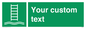 SA7286: Custom sign safe condition Embarkation ladder