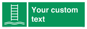 SA7286: Custom sign safe condition Embarkation ladder