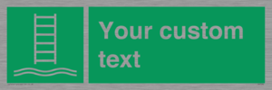 SA7286: Custom sign safe condition Embarkation ladder