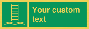 SA7286: Custom sign safe condition Embarkation ladder