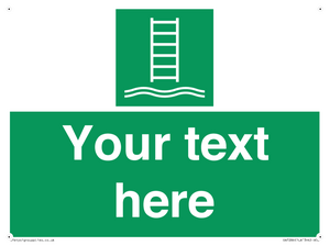 SA7286: Custom sign safe condition Embarkation ladder