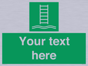 SA7286: Custom sign safe condition Embarkation ladder