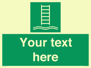 SA7286: Custom sign safe condition Embarkation ladder