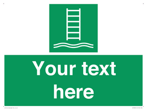 SA7286: Custom sign safe condition Embarkation ladder