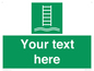 SA7286: Custom sign safe condition Embarkation ladder