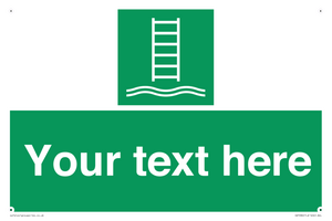 SA7286: Custom sign safe condition Embarkation ladder