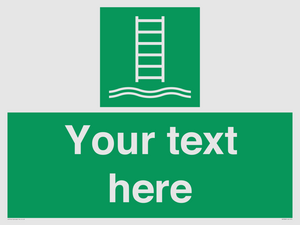 SA7286: Custom sign safe condition Embarkation ladder