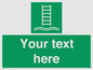 SA7286: Custom sign safe condition Embarkation ladder