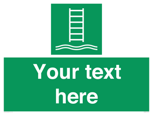 SA7286: Custom sign safe condition Embarkation ladder