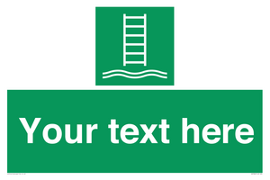 SA7286: Custom sign safe condition Embarkation ladder