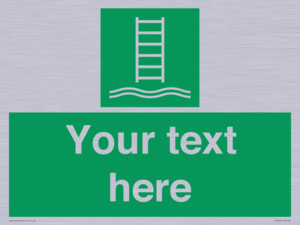 SA7286: Custom sign safe condition Embarkation ladder