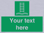 SA7286: Custom sign safe condition Embarkation ladder