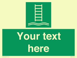 SA7286: Custom sign safe condition Embarkation ladder