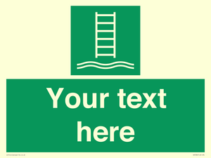 SA7286: Custom sign safe condition Embarkation ladder