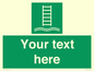SA7286: Custom sign safe condition Embarkation ladder