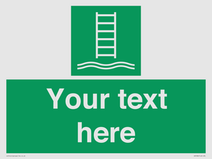 SA7286: Custom sign safe condition Embarkation ladder