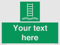 SA7286: Custom sign safe condition Embarkation ladder