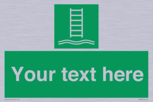 SA7286: Custom sign safe condition Embarkation ladder