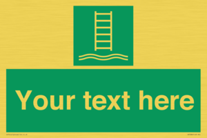 SA7286: Custom sign safe condition Embarkation ladder