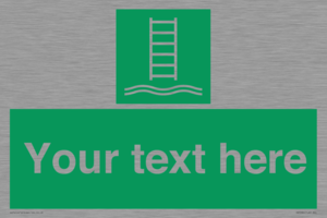 SA7286: Custom sign safe condition Embarkation ladder