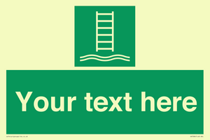 SA7286: Custom sign safe condition Embarkation ladder