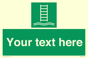 SA7286: Custom sign safe condition Embarkation ladder