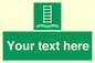SA7286: Custom sign safe condition Embarkation ladder
