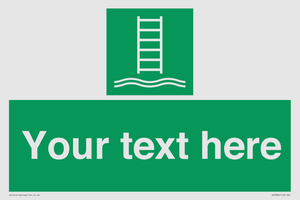 SA7286: Custom sign safe condition Embarkation ladder