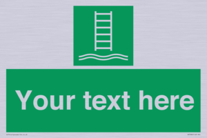 SA7286: Custom sign safe condition Embarkation ladder
